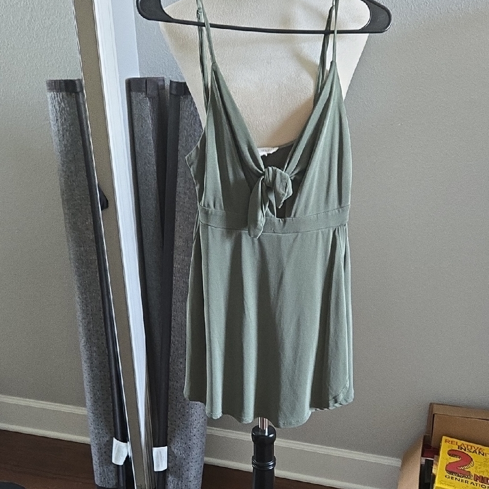 LA Hearts Green skort Romper